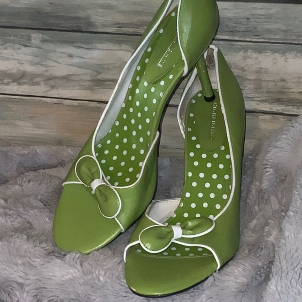 🌟Add-on🌟Highlights Green Peep-Toe Heels